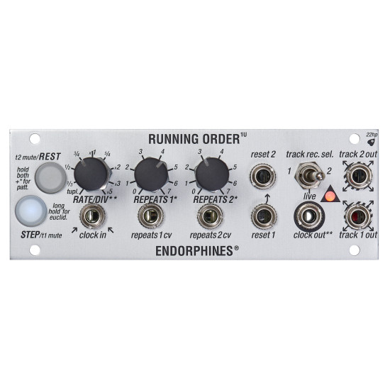 Endorphin.es RUNNING ORDER 1U ユーロラック Running Order 1U — ENDORPHIN.ES